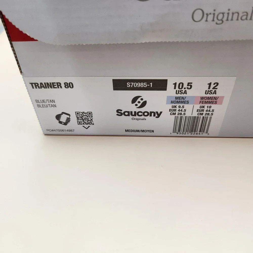 Saucony Trainer 80 Shoes Mens Size 10.5 Blue Tan Originals Sneakers S70985-1